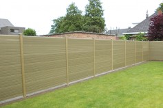 Natural gravel boards used to create a maintenance FREE panel